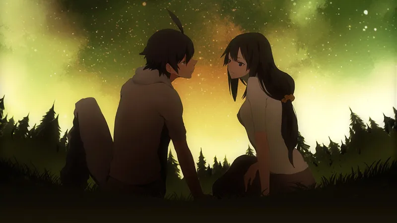 Hình nền lãng mạn của cặp đôi anime giữa khung cảnh mùa đông Hình nền lãng mạn của cặp đôi anime giữa khung cảnh mùa đông