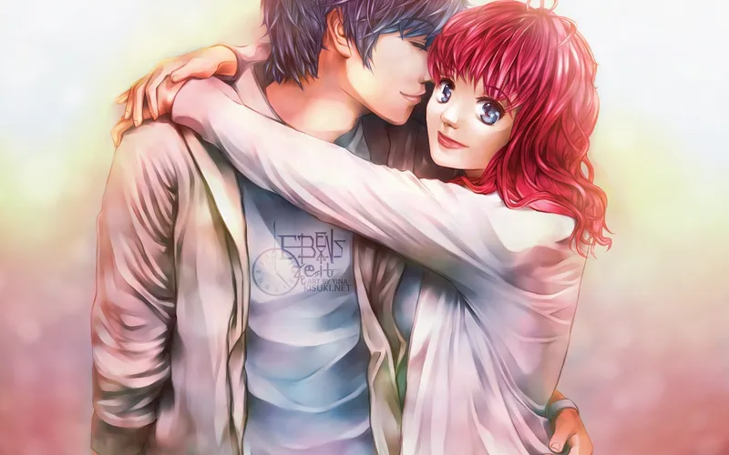 Cặp đôi anime tình cảm cùng ngắm cảnh bình minh trên biển Cặp đôi anime tình cảm cùng ngắm cảnh bình minh trên biển