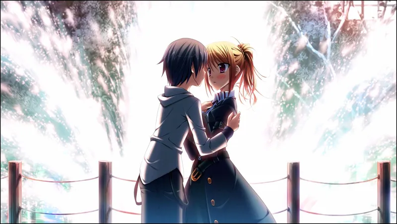 Hình nền anime tình cảm với cặp đôi chia sẻ chiếc ô dưới mưa Hình nền anime tình cảm với cặp đôi chia sẻ chiếc ô dưới mưa