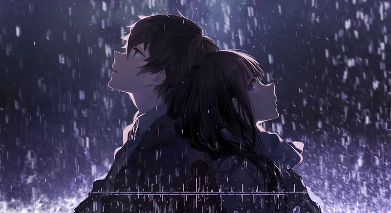 Khoảnh khắc ngọt ngào của cặp đôi anime tình cảm Khoảnh khắc ngọt ngào của cặp đôi anime tình cảm