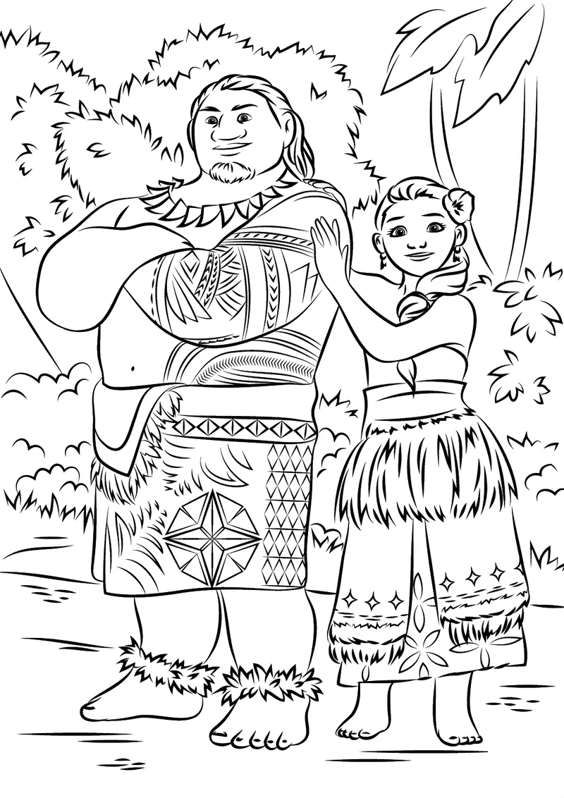 Tô màu Moana với hình ảnh các nhân vật thú vị Tô màu Moana với hình ảnh các nhân vật thú vị
