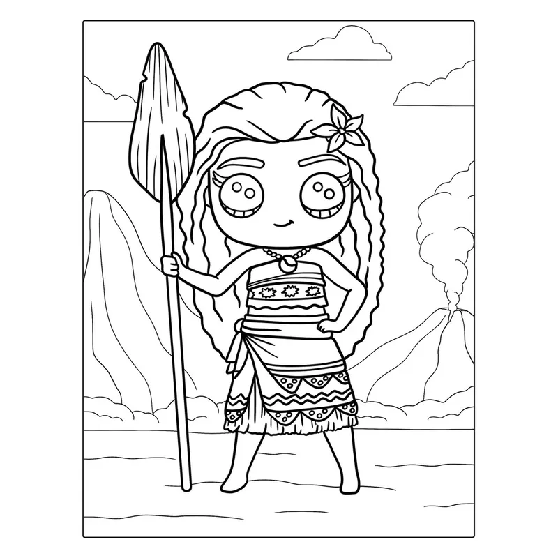 Hình vẽ Moana cực kỳ chi tiết và sống động Hình vẽ Moana cực kỳ chi tiết và sống động