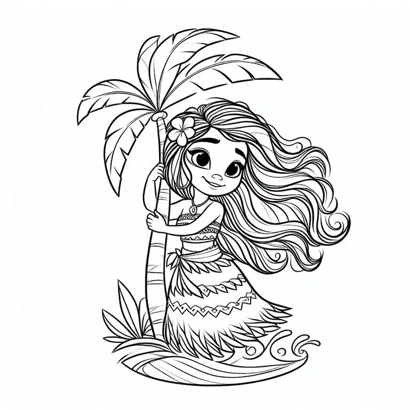 Hình tô màu Moana với các nhân vật bạn đồng hành Hình tô màu Moana với các nhân vật bạn đồng hành