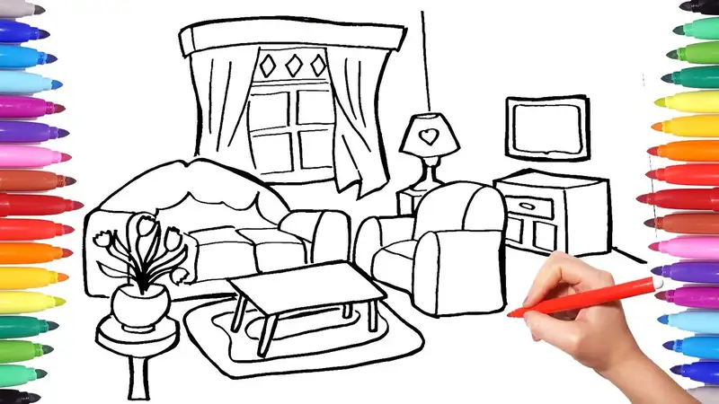 Tranh tô màu đồ vật cổ điển dành cho bé Tranh tô màu đồ vật cổ điển dành cho bé