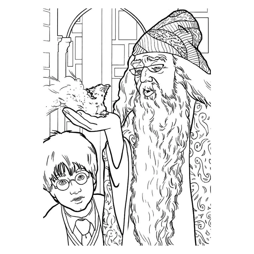 Tranh tô màu Harry Potter dành cho bé Tranh tô màu Harry Potter dành cho bé