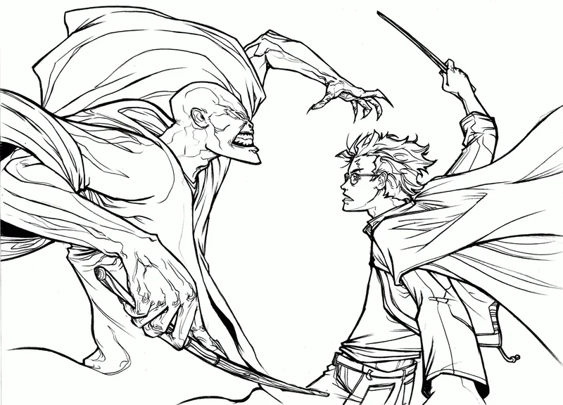 Hình vẽ Harry Potter phù hợp để tập tô Hình vẽ Harry Potter phù hợp để tập tô