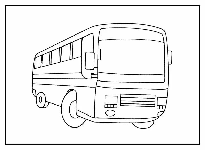 Tranh tô màu các phương tiện giao thông chủ đề xe bus Tranh tô màu các phương tiện giao thông chủ đề xe bus
