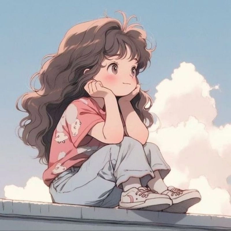 Tham khảo ngay avatar chibi nữ cute màu xanh dương