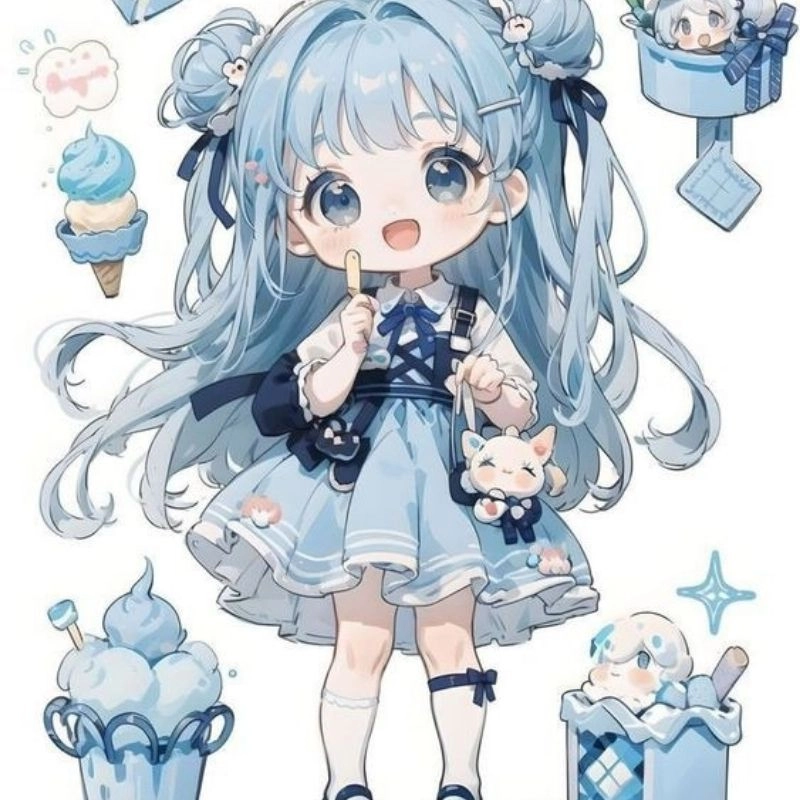 Cùng tải avatar cute nữ chibi