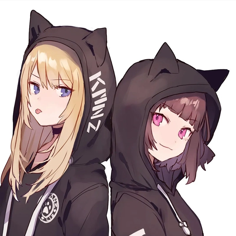 Bộ sưu tập mới ảnh anime cute thân avatar đôi bff nữ chibi