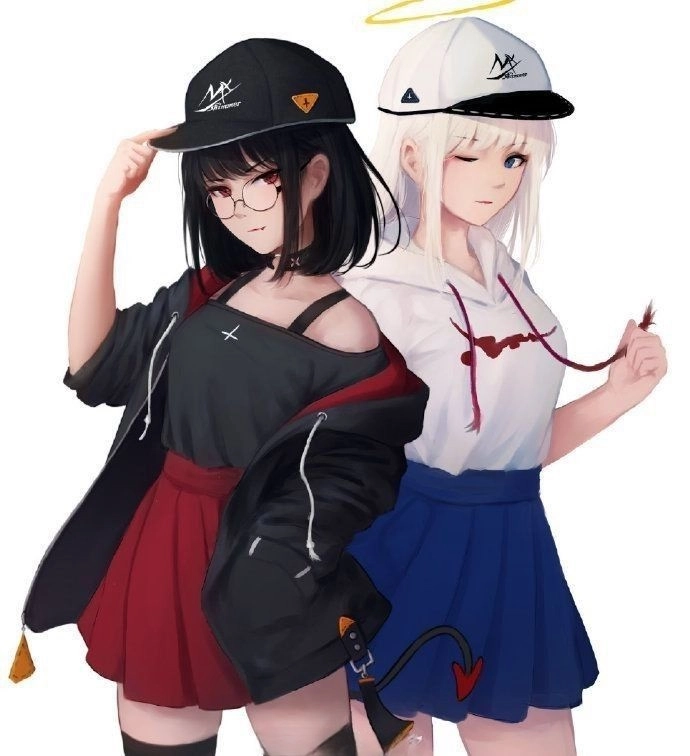 Tải ngay cute avatar đôi bff nữ chibi cực đáng yêu