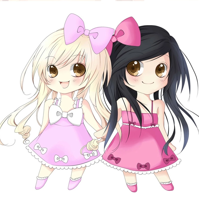 Khám phá ngay anime chibi cute avatar đôi bff nữ chibi