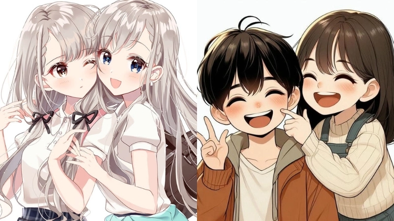 Ý nghĩa của ảnh avatar đôi chibi cute