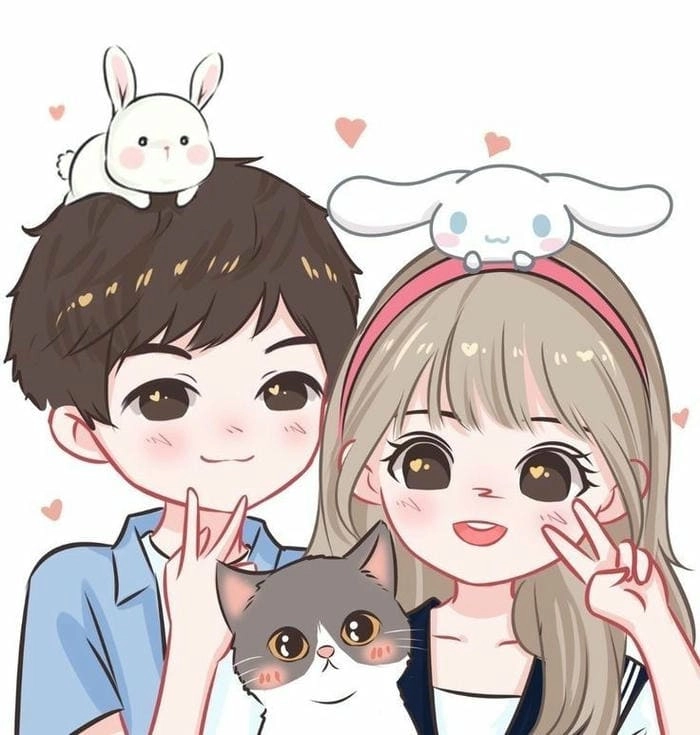 Thử ngay tính năng tạo avatar đôi avatar cute anime chibi boy