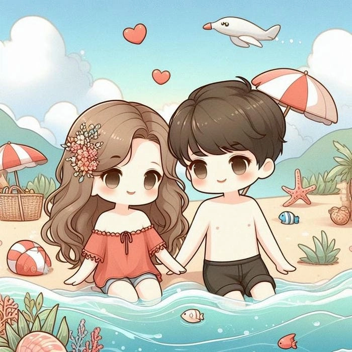 Cùng khám phá bộ ảnh anime chibi ảnh anime chibi avatar cute đôi