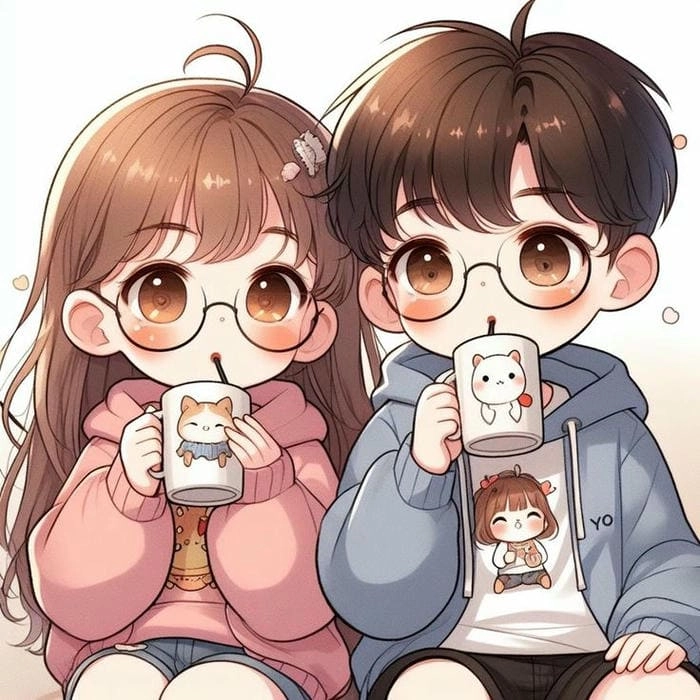 Chọn ngay mẫu chibi avatar cute đôi cho bạn