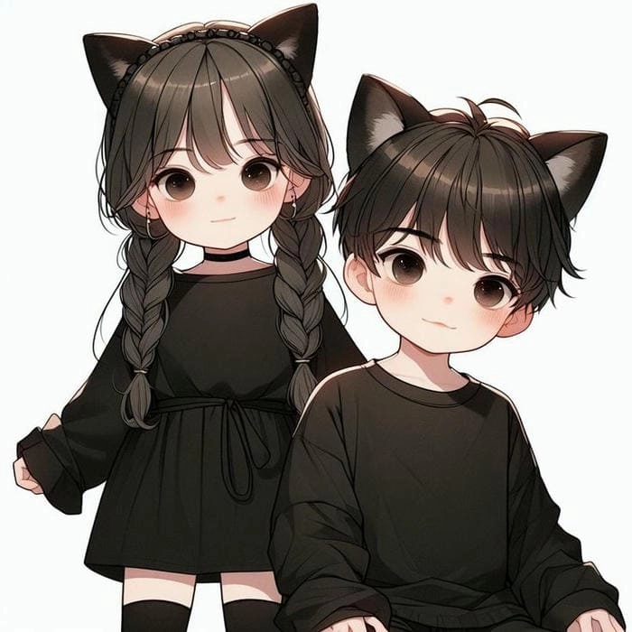 Chia sẻ cảm xúc bằng anime chibi cute avatar đôi