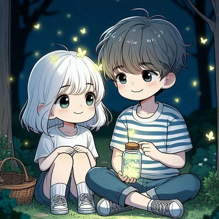 Chọn ngay mẫu avatar cặp đôi hình cute chibi