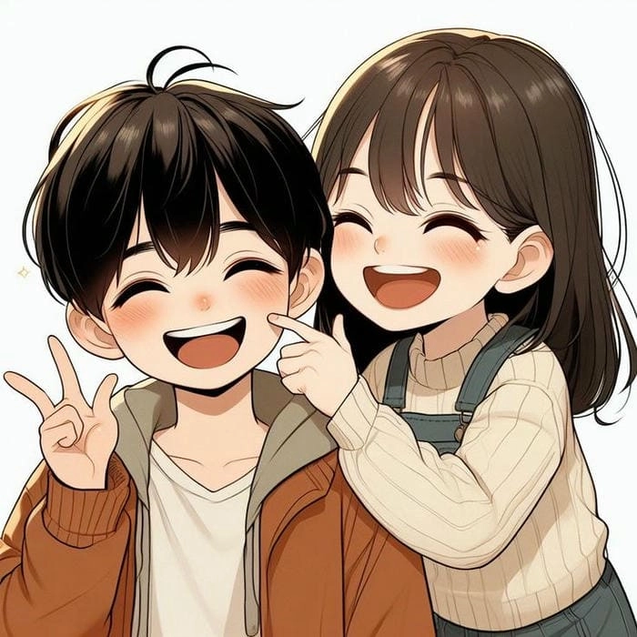 Thử ngay mẫu chibi avatar đôi bff cute