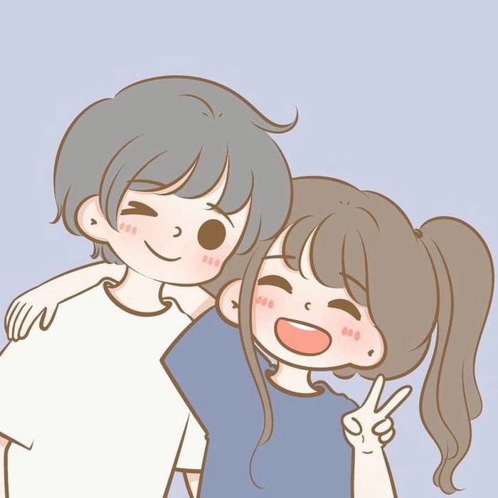 Gây ấn tượng với avatar anime chibi cặp đôi cute