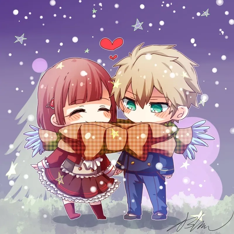 Dành tặng bạn thân chibi cute ảnh avatar đôi