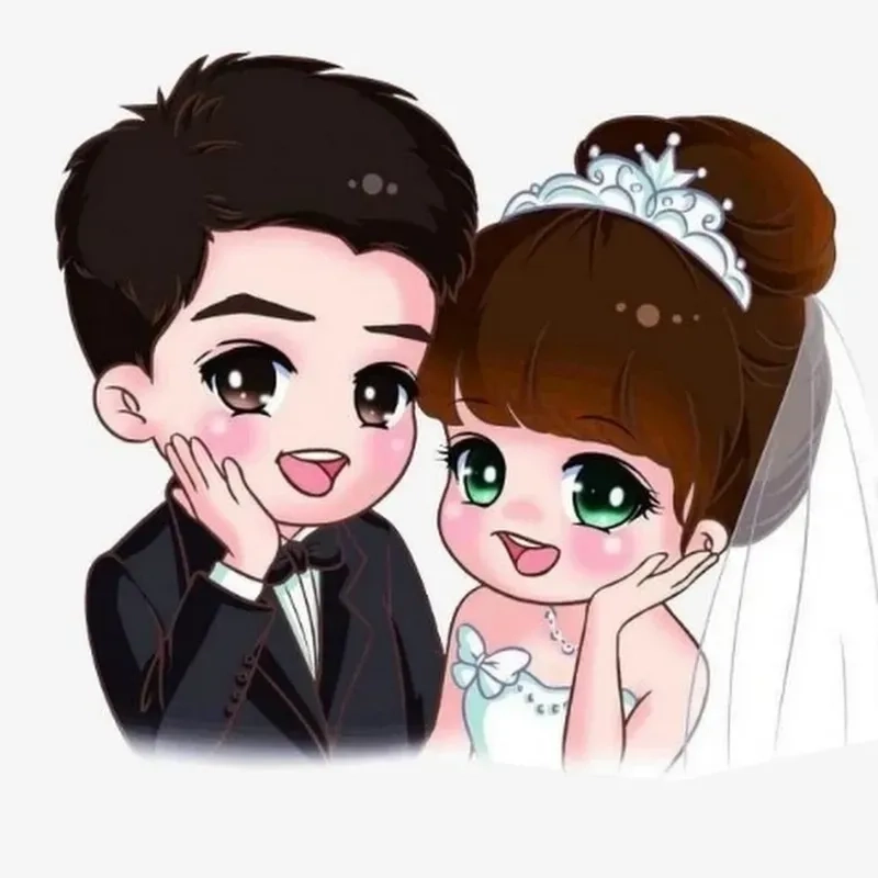 Tình yêu tỏa sáng với chibi yêu nhau avatar đôi cute