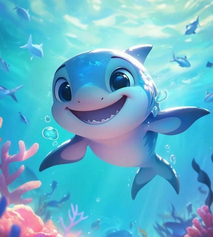 Top hình cá mập anime cute cho fan nghệ thuật