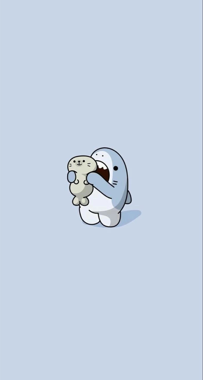 Bộ sticker cute hình cá mập chibi hot trend