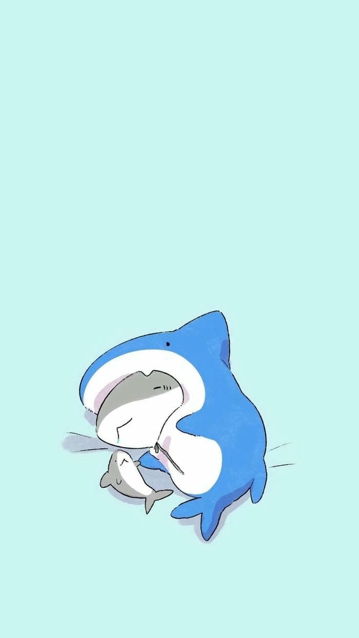 Cập nhật hình nền cá mập chibi siêu đáng yêu