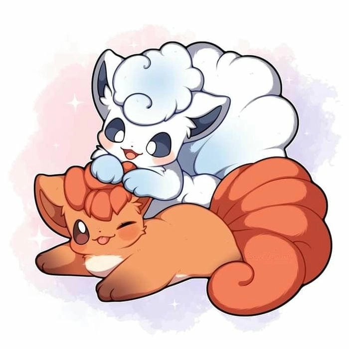 Khám phá hình cáo chín đuôi chibi