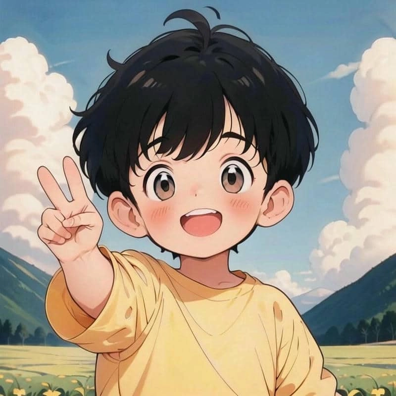Cùng ngắm ngay ảnh em bé trai chibi