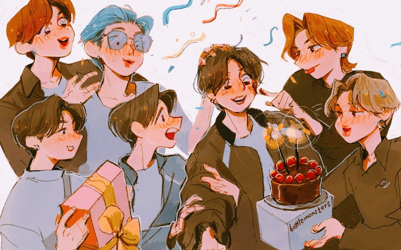 Khám phá bộ ảnh kpop chibi siêu dễ thương
