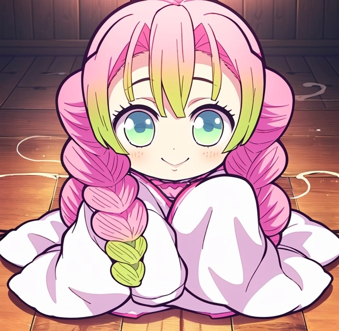 Khám phá tranh gốc chibi mitsuri official art