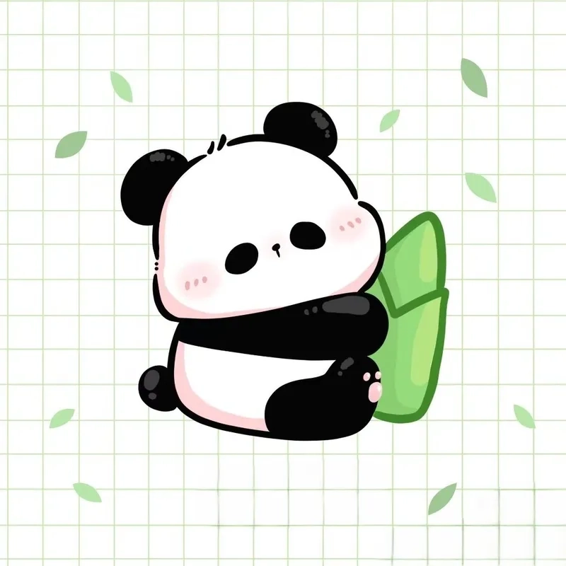 Góc ảnh đẹp siêu dễ thương gấu trúc chibi cute