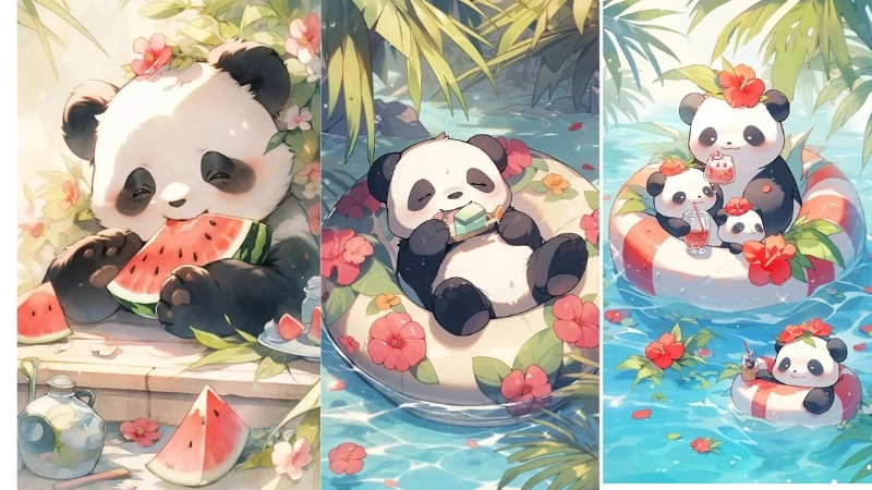 Khám phá ảnh chibi panda là gì khiến cộng đồng phát sốt