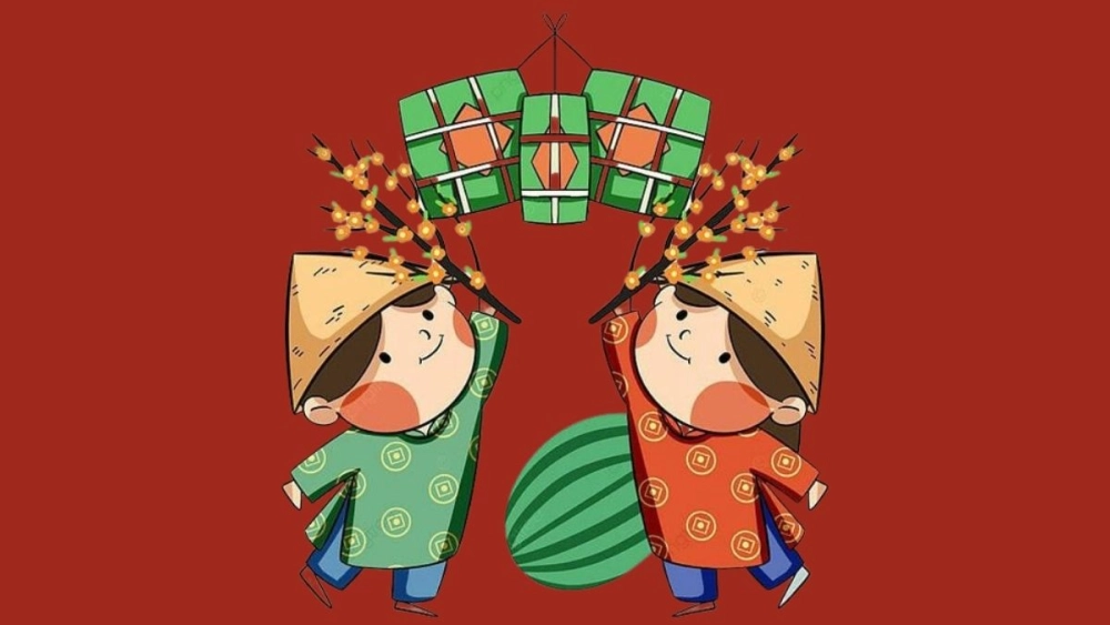 Không khí Tết tràn đầy sắc màu với tết chibi