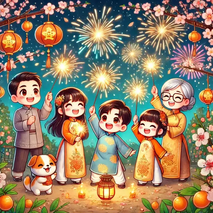 Thêm phần ngộ nghĩnh cùng ảnh tết cute chibi