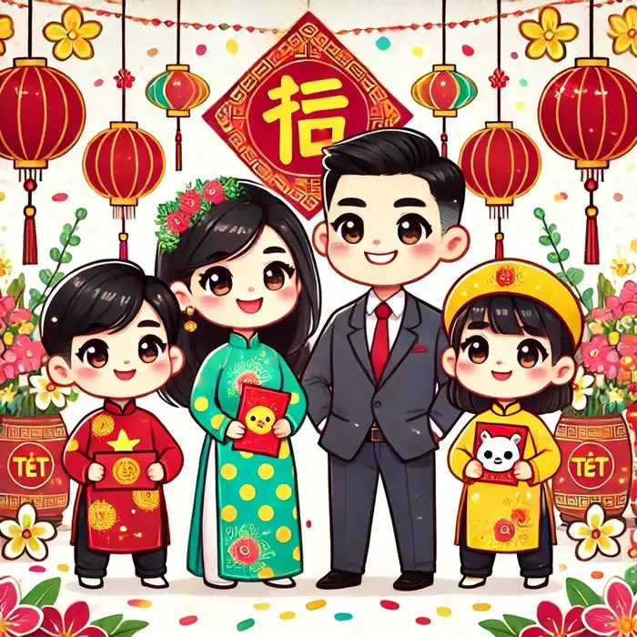 Thế giới hoạt hình rực rỡ với chibi anime chibi ảnh tết