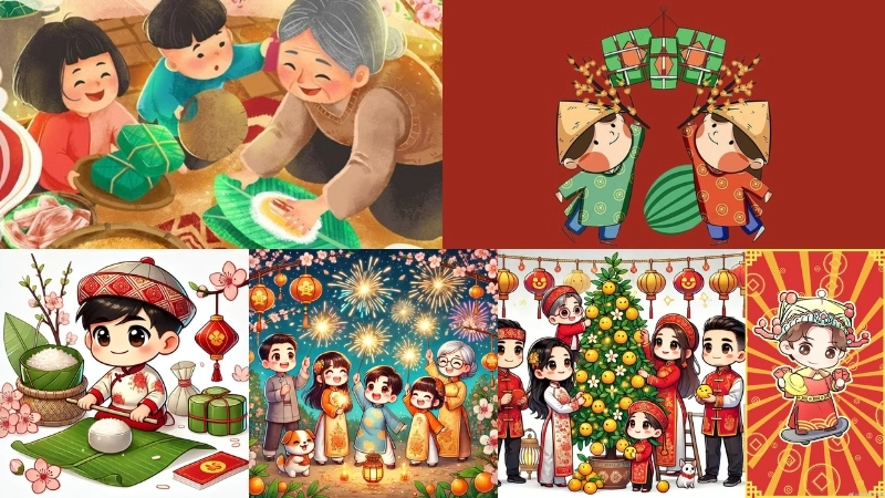 Ý nghĩa của hình ảnh chibi Tết