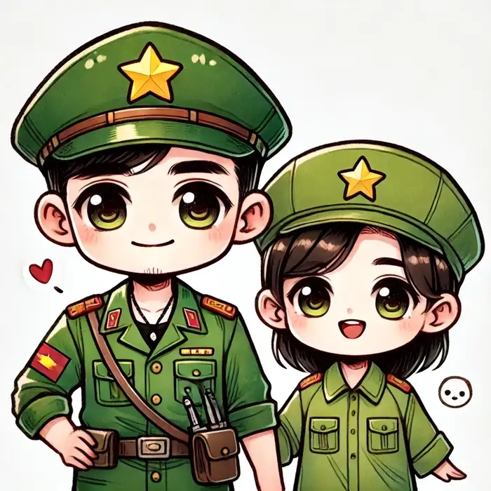 Tham khảo ý tưởng vẽ chú bộ đội chibi