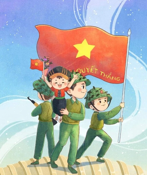 Bộ ảnh sinh động về bộ đội chibi