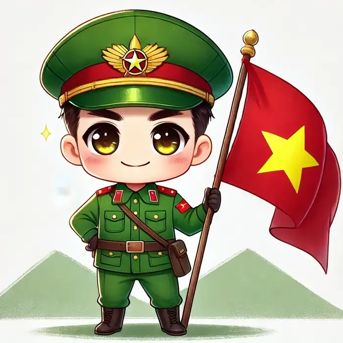 Gửi gắm yêu thương qua tình yêu bộ đội chibi