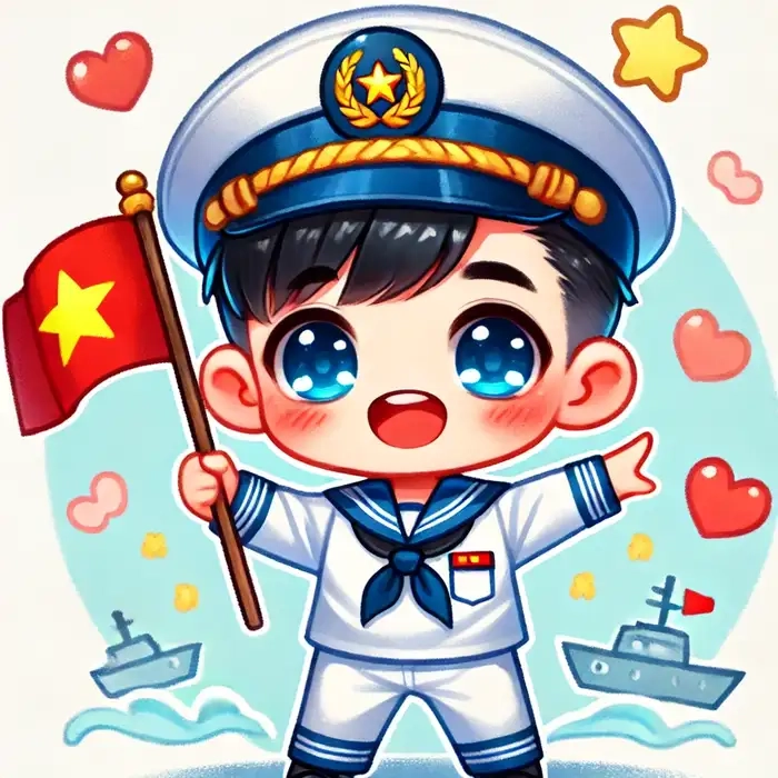 Ngắm bộ tranh đẹp hình chibi bộ đội