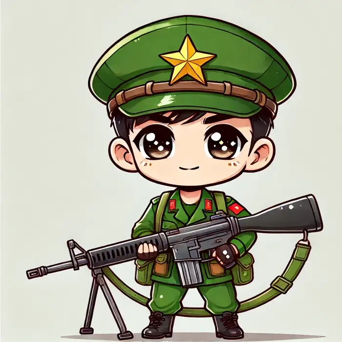Bộ sưu tập ngộ nghĩnh chibi bộ đội