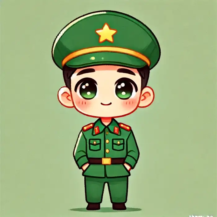 Ý tưởng cực chất để vẽ chú bộ đội chibi
