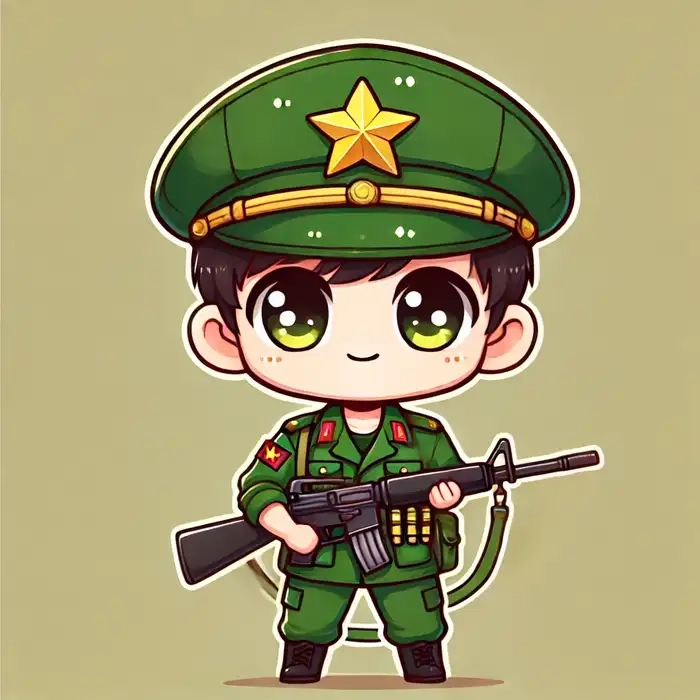 Hình ảnh sinh động về ảnh bộ đội chibi