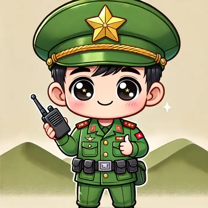 Bộ sưu tập độc đáo hình bộ đội chibi