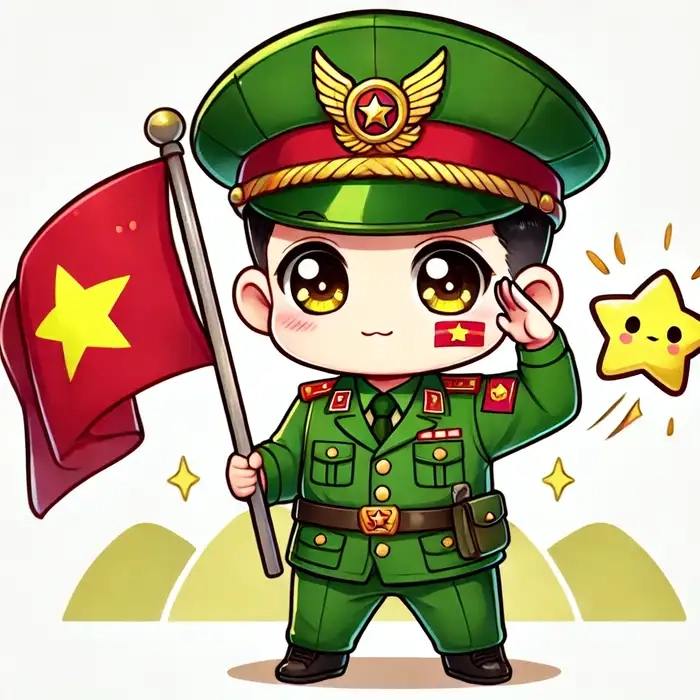 Bộ ảnh đẹp về bộ đội hải quân chibi