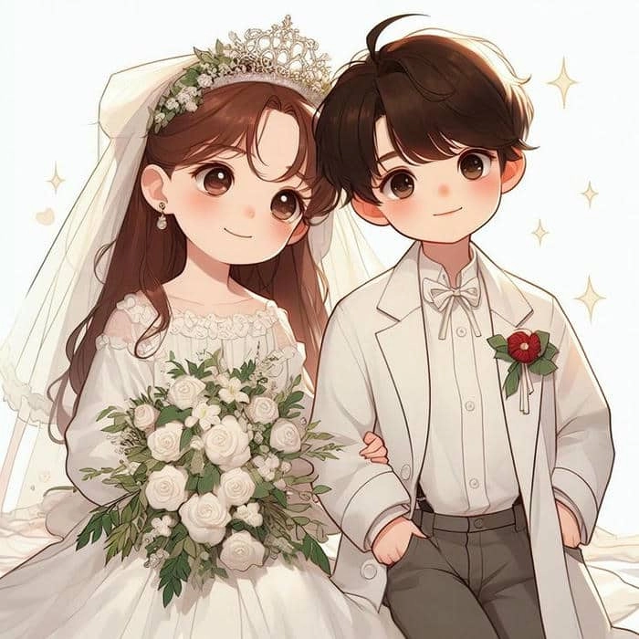Khám phá ngay hình cô dâu chú rể chibi