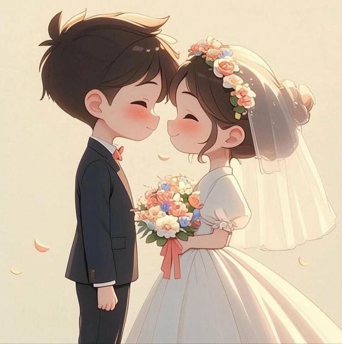 Hình ảnh cực đẹp hình cô dâu chú rể anime